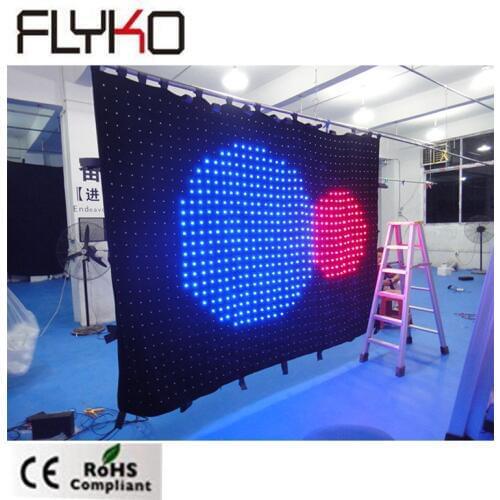 P7 black cloth full color 3in1 lights club disco imagic led curtain lighting 7ft by 10ft