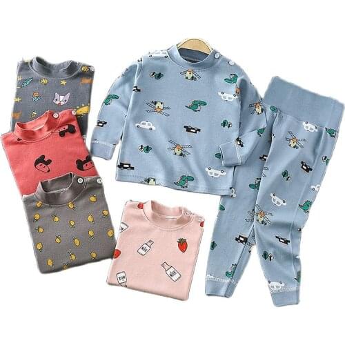 Baby Kids Pajamas Sets Cotton Boy Girl Sleepwear Suit Autumn Girls Pajamas Long Sleeve Pijamas Tops+pants 2pcs Children Clothing