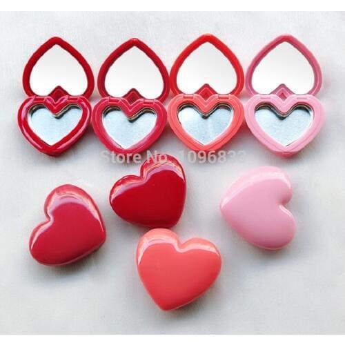20pcs Heart Love Lipstick Pallet Rouge Case Eyeshadow Compact DIY Lip Beauty Box Empty Cosmetics Package Container Aluminum Pan