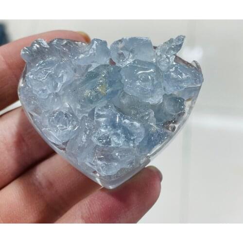 Resin Adhesion Crystal Gravel Heart Shape Lovely Decor Gift