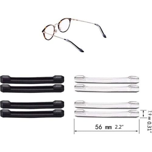 16 Pairs Silicone Anti-slip Round Eyeglass Retainers Nose Pads Ear Hooks Glasses