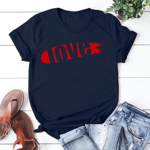 LOVE T Shirt Women Summer Casual Tshirts Tees Harajuku Korean Style Graphic Tops 2021 Kawaii Female T-shirt TX9508