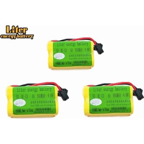 3PCS 4.8v 900mah Rechargeable Ni-Cd AA 4.8v bateria 4.8v nicd ni cd battery pack 4.8v 900mah for RC boat model car toy