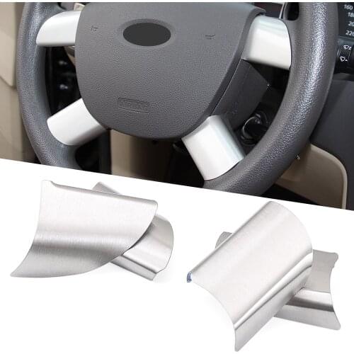 4Pcs/Set For Ford Focus 2 MK2 2005 - 2013 Stainless Steel Steering Wheel Decoration Cover Trim Sticker Car Sticker Accessories