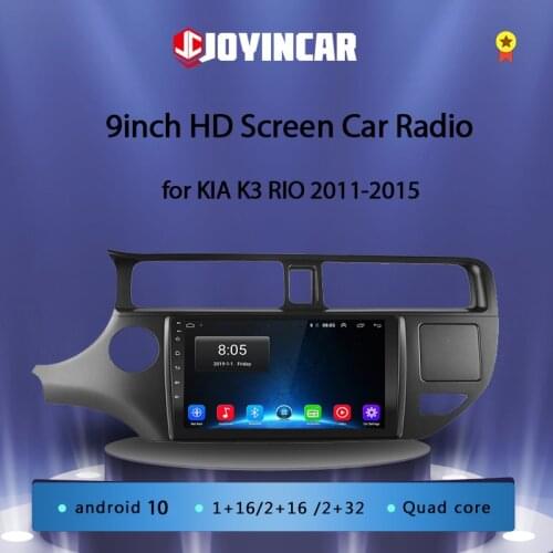 JOYINCAR 9" Car Multimedia Android 10 AutoRadio For Kia RIO K3 2011 2012 2013 2014 2015 GPS Navigation Stereo MP5 Player WIFI