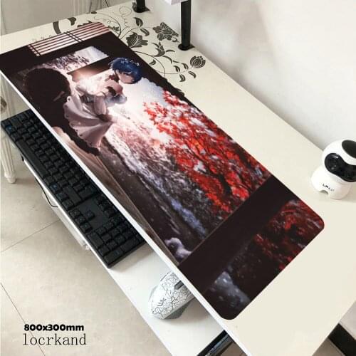 XGZ Re Zero Anime Girl Large Gaming Mouse Pad Lock Edge Mouse Mat Keyboard Pad Desk Mat Table Mat Gamer Mousepad for CSGO DOTA