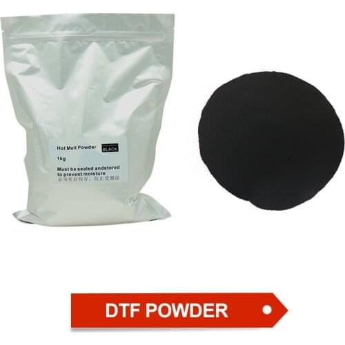 Black Powder 1kg Hot Melt Powder For Directly Transfer Film Powder Transfer Powder DTF Ink Powder For t shirt Printing Machine