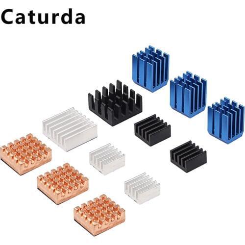 For Raspberry Pi 3 Heat Sink 12pcs Copper Aluminum Heatsink Radiator Cooler Kit for Raspberry Pi 3 Model B+ 3B Plus 2B B
