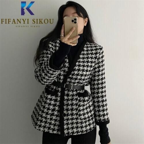 FIFANYI SIKOU Women's Coats With A Belt