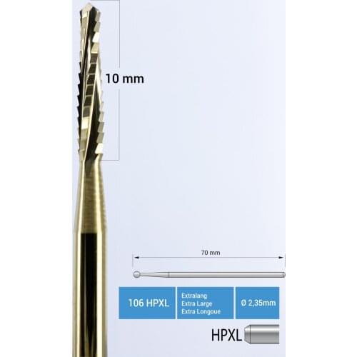 Frank Dental Titanium Coated Carbide Lindeman Surgery Burs - Bone Cutter Bur - Lindemann Bone Cutter Bur - Bone Cutter 166 HPXL