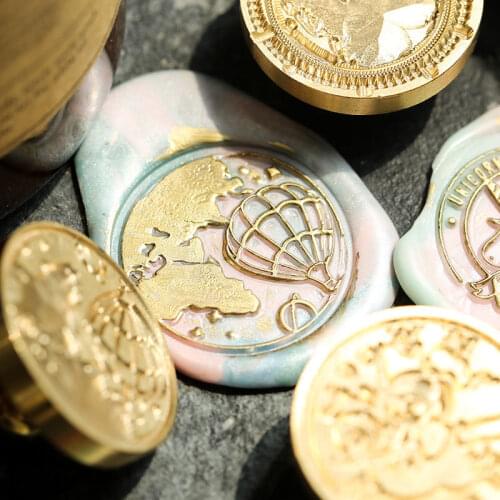 Used to seal invitation letter sealing wax Aesthetic hand account envelope DIY craft gift metal stamp pattern candle making kit