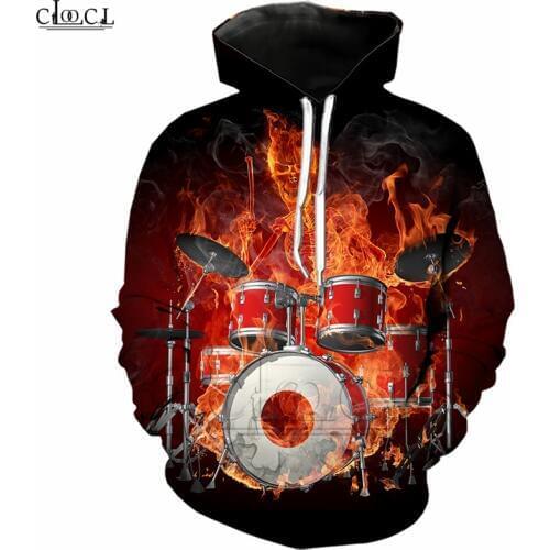 Classic Musical Instruments Drum Men Hoodies 3D Printed Autumn Hoodie Drumming Tracksuit Clothing Casual Sportswear Tops T242
