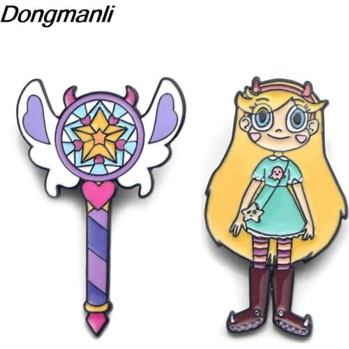 LT246 Anime Princess Jewelry Pins for backpacks Lapel Enamel Pins and Brooches for Woman Bags Badge Friend Kids for Gifts