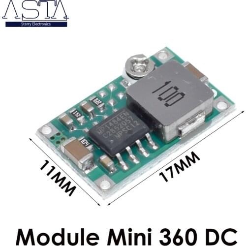 RC Airplane Module Mini 360 DC-DC Buck Converter Step Down Module 4.75V-23V to 1V-17V 17x11x3.8mm Mini360 New LM2596