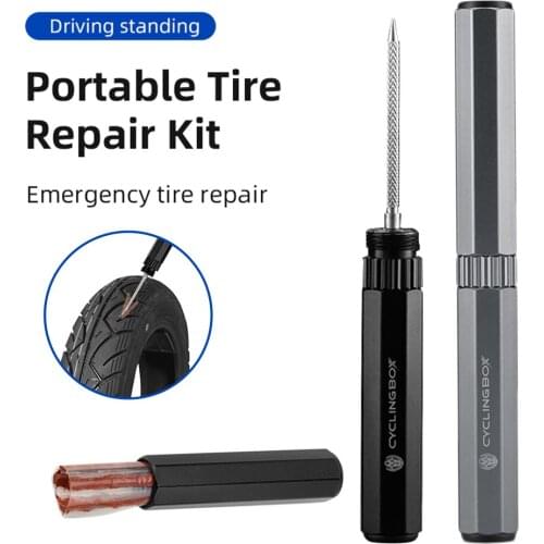 Mountain Road Bike Tubeless Tire Puncture Kit Scooter Motorcycle Bicycle Tyre Repair Tool With 5 PCS Stripes Outdoor Accessories