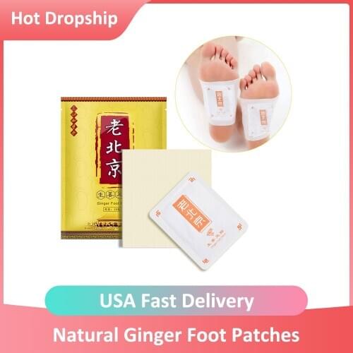 Natural Ginger Extract Detox Foot Patches Lose Weight Improves Metabolism Reduces Pain Improve Sleep Feet Pads Foot Health Care