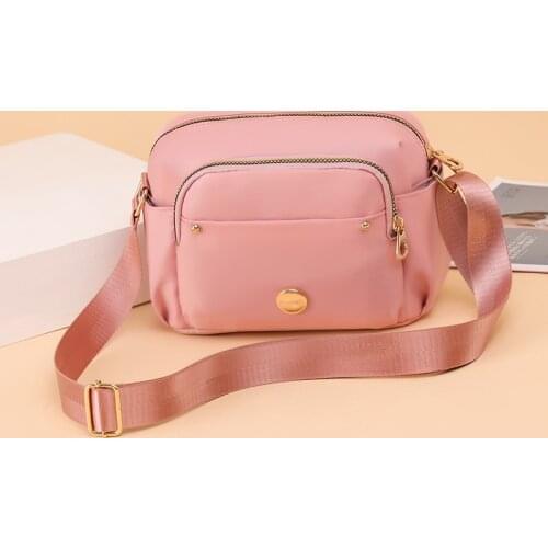 Womens Shoulder Bag Nylon Handbag Large Capacity New Fashion Messenger Bag Small Fashion Womens Single Shoulder Tote