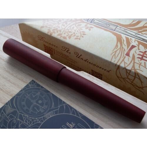 WANCHER RED SANDAL WOOD FOUNTAIN PEN - WORLD TREE [PREMIUM・FIRST CLASS・LEISURE・COLLECTION・OFFICE] CANETA / PLUMA