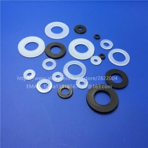 M8 x 16 x 1.4 nylon flat wahser PCB board spacer plastic spacer white/black