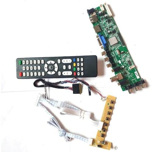 Fit B140XTN01.3 B140XTN02.0/2 1366*768 screen upgrade 40 pin LVDS 3663 TV digital AV HDMI-Compatible VGA USB DVB LCD board DIY
