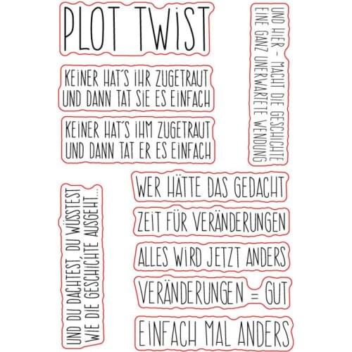 German Words Transparent Clear Stamps for DIY Scrapbooking/Card Making/Kids Christmas Fun Decoration Supplies ST0118