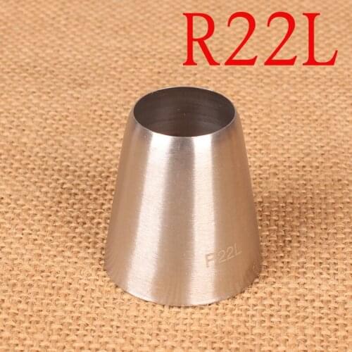 R22l Extra Large Large round Hole Cream Decorating Mouth Simple Wind Stainless Steel Cake Baking Tool