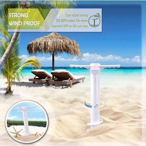 Adjustable Sun Beach Umbrella Stretch Stand Holder High-Quality Practical Durable Useful Unbreakable Umbrella Ground Anchor
