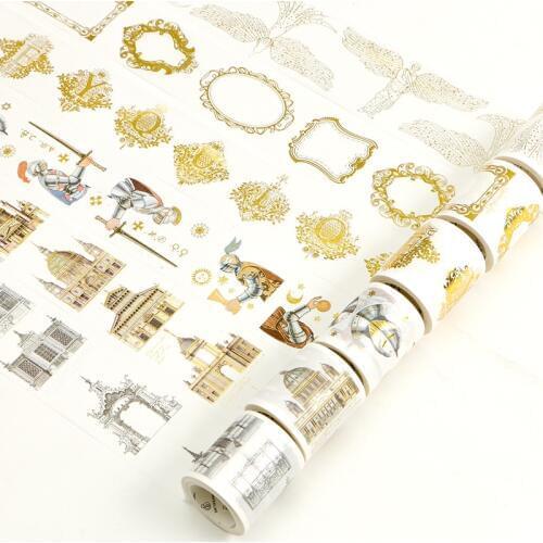 Rome knight angel Gilding Decorative Washi Tape DIY Scrapbooking Masking Tape School Office Supply Escolar Papelaria