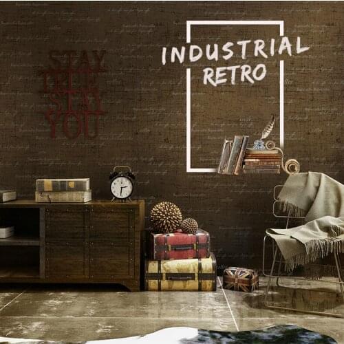 Rollo de papel de pared con palabras inglesas a la moda papel tapiz de vinilo negro moderno Beige para tienda estar dormitorio