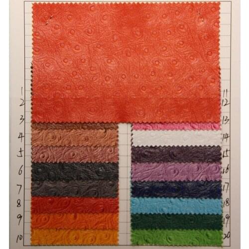 Bags ostrich grain artificial leather / new home decoration ostrich pattern synthetic PVC leather/ for Bags, shoes, household