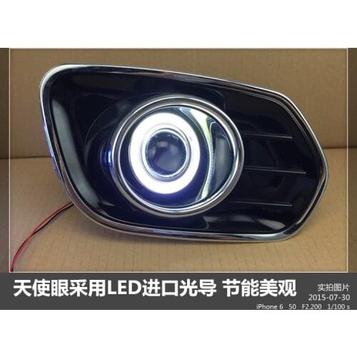Eosuns Cob Angel Eye Led Daytime Running Light Drl + Halogen Fog Light + Projector Lens for Great Wall H6 Hover 6 2011-15