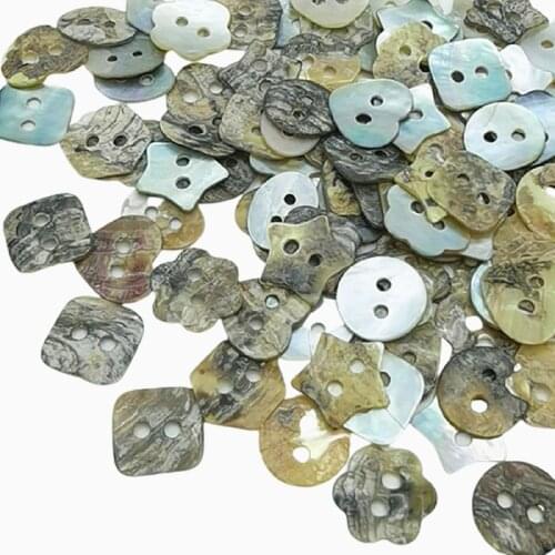 U PICK 30pcs/lot Natural Shell Sewing Buttons Color Mother of Pearl MOP Round Shell 2 Hole Button garment Sewing Accessories DIY