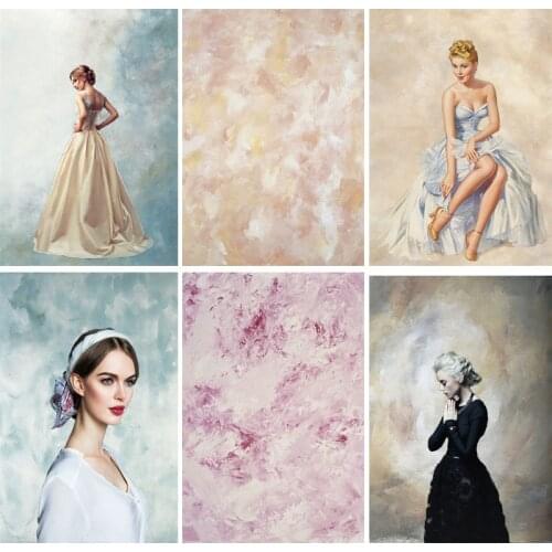 Vintage Gradient Solid Color Photography Backdrops Props Brick Wall Wooden Floor Baby Portrait Photo Backgrounds 210125MB-63