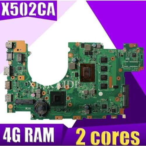 X402CA Laptop motherboard for ASUS X502CA X402C X502C Test original mainboard DDR3L 4G RAM 2 cores 1007/2117/i3/i5/i7 CPU