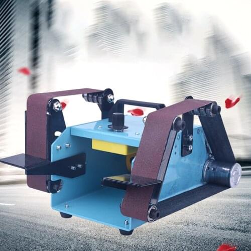 1PC Double-head Small Desktop Double-axis Belt Machine 220V Micro Double Sanding Machine Home Polishing Grinding Knife Tool 750W