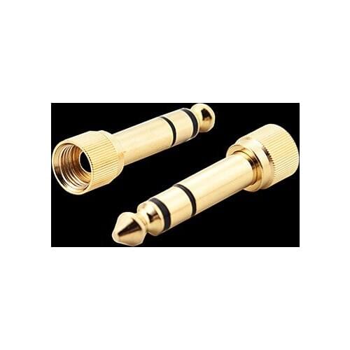 1 Pcs New 6.35mm 1/4" Male To 3.5mm 1/8" Female Connector Converter 6.35 to 3.5 Jack HiFi Headphone Audio Adapter Plug