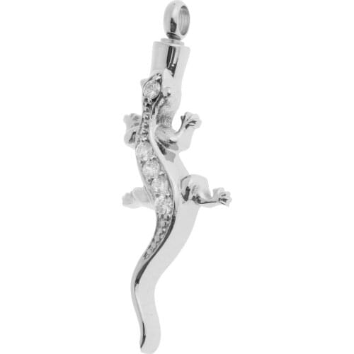 1 Piece Urn Pendant Crystal Pet Ash Urn Pendant Opening Gecko Shape Pendant