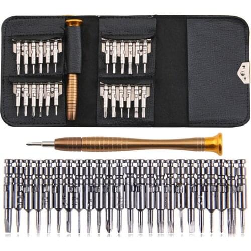 [25 In 1] Multi-function Combination Leather Screwdriver Set Apple Phone Notebook Disassemble Maintenance Tools