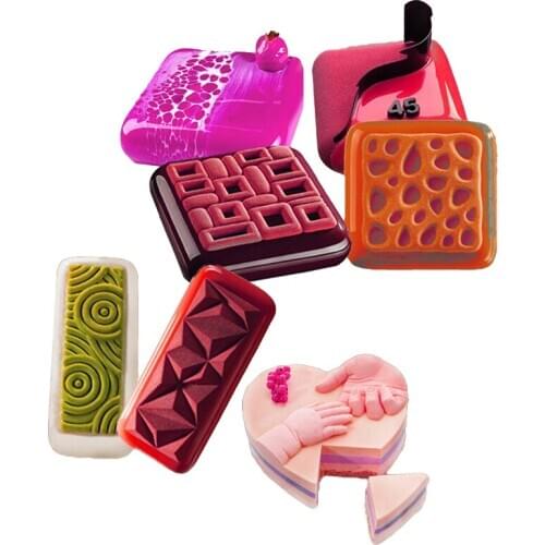 28 Types Party Mousse Dessert Baking Mould Non-Stick Silicone Cake Mold Pastry Pan Kitchen Bakeware Decorating Tools