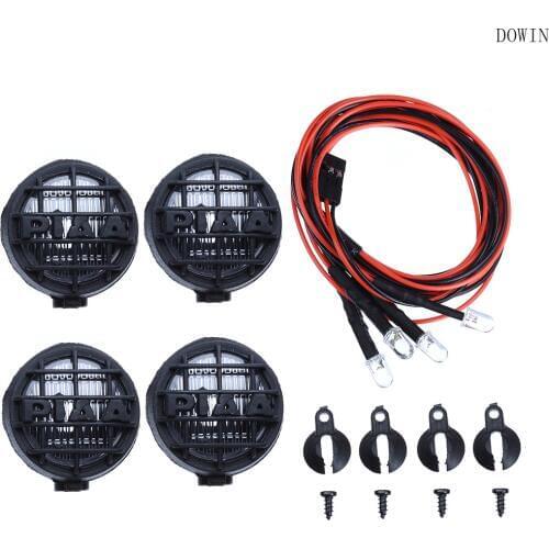 4pcs Led Spotlight Roof Light Lampshade For 1/10 RC Crawler Car Traxxas TRX4 Defender RC4WD D90 D110 Axial Scx10 90046 CC01 TF2