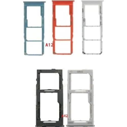 50pcs Sim Tray Holder For Samsung Galaxy A12 A125 A125F / A42 A42 5G A426B SIM Card Tray Slot Holder Adapter Socket