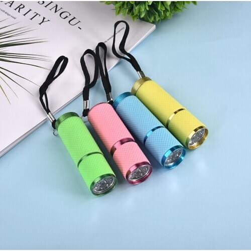 9 LED UV Flashlight Ultra Violet Torch Light Lamp For Epoxy UV Resin Cure Adhesive Glue Resin Jewelry Making Tools