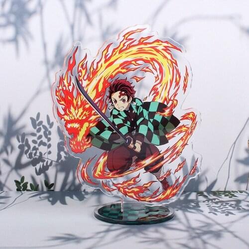 Anime Cartoon Demon Slayer Kimetsu No Yaiba Nezuko Tanjirou Tomioka Giyuu Acrylic Stand Figure Model Desk Decor Cosplay Prop
