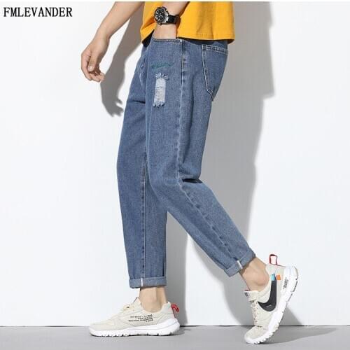 New Design Young Man Pants Trousers High Quality Brand Korea Style Hip Hop Streetwear Fashion Jeans Men