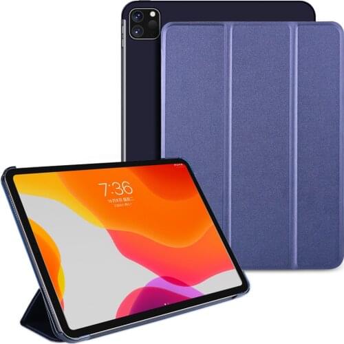 Case For iPad Pro 11 2020 2nd Generation PU Leather Tri-Fold Stand Smart Cover For iPad Air 4 10.9 2020 PC Hard Back Tablet Case