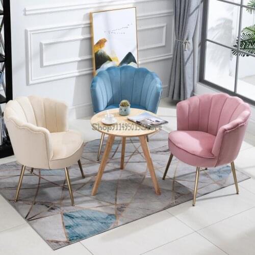 Dessert Milk Tea Shop Simple and Fresh Book Bar Rest Area Coffee Shop Chair Leisure Negotiation Reception Sofa Chair