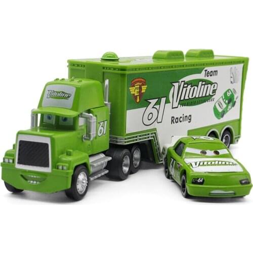 Disney Pixar Cars Lightning Mcqueen Jackson Storm 2Pcs/Lot No.61 Mack Uncle Truck Vitonline Metal Toy Car Best Gifts For Kids