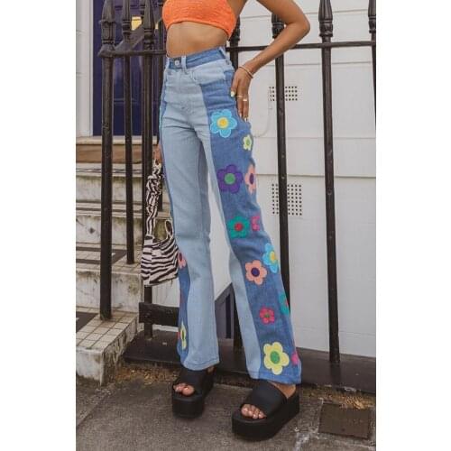 Женские джинсы с вышивкой Imcute China At AliExpress