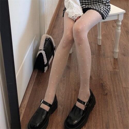 Classic Transparent Pantyhose Small Heart Tights for Women Ladies Friend Gift Female Thigh High Stockings Popular Drop shipping