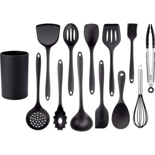 JANKNG Kitchen Cookware Silicone Kitchenware Non-stick Cookware Cooking Tool Spatula Ladle Egg Beaters Shovel Spoon Soup Utensil